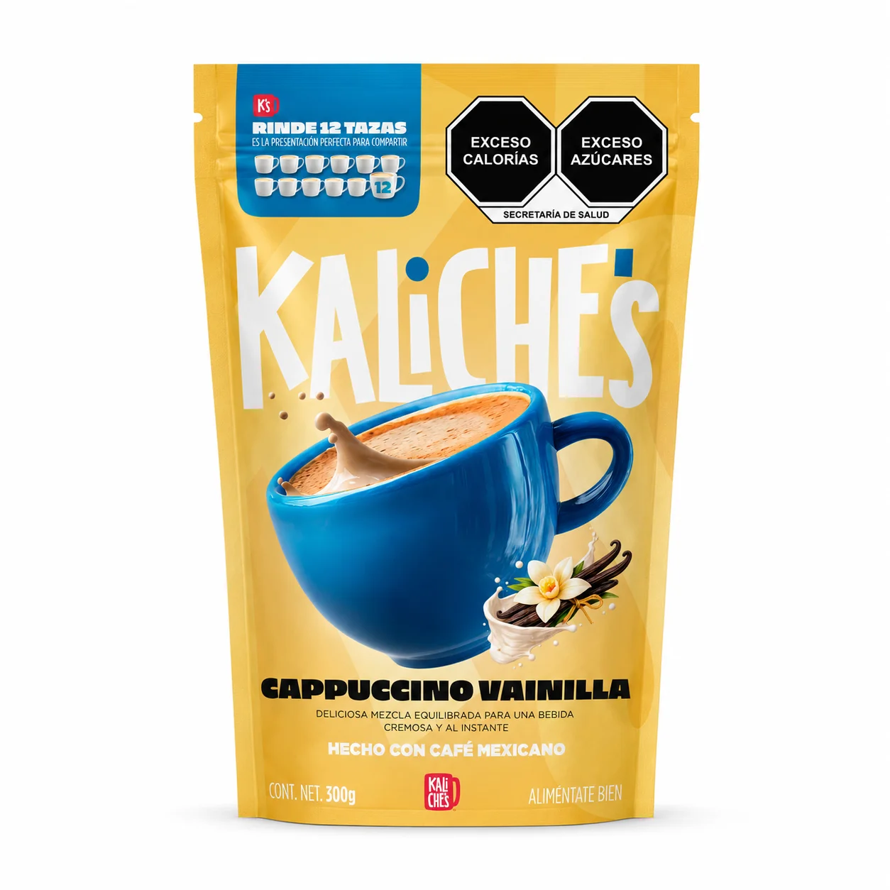Empaque de Cappuccino Vainilla Kaliche's 300g
